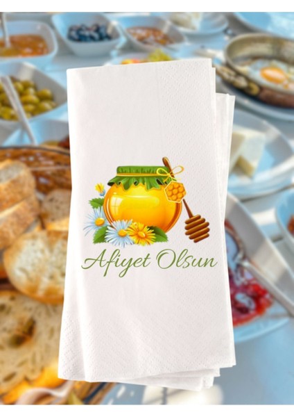 Afiyet Olsun Temalı Baskılı Peçete 20 Adet