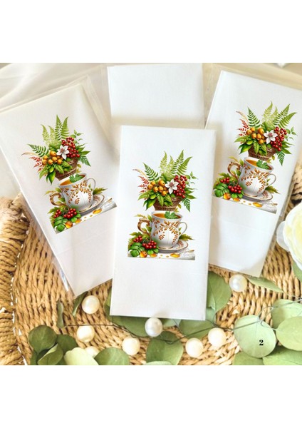 Çay Temalı Sunum Peçete 20 Adet