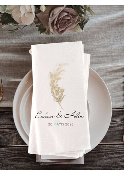 Kişiye Özel Söz Nişan Baskılı Peçete 20 Adet