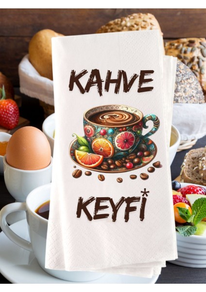 Kahve Keyfi Baskılı Peçete 20 Adet