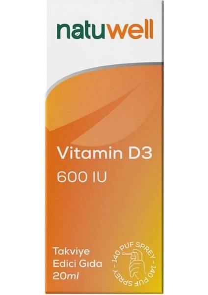 Vitamin D3 600IU Sprey 20ML
