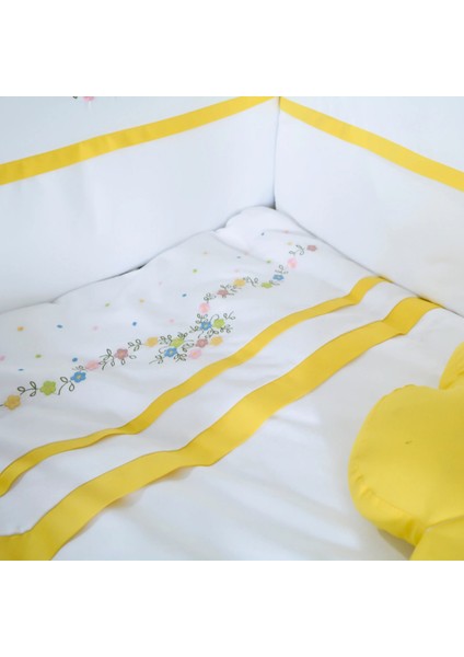 Bebek Uyku Seti Nevresim Takımı 80x130 Flower Sarı fiyatları