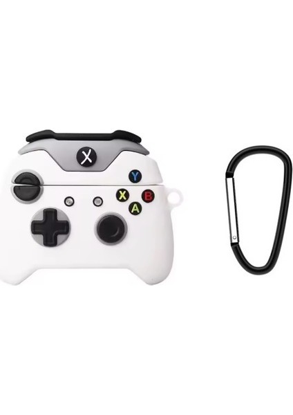 Apple Airpods 4.nesil Uyumlu Gamepad Desenli Tam Koruma Silikon Kılıf