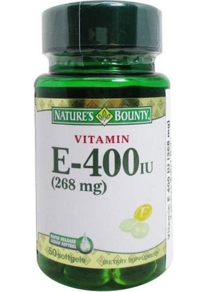 Natures Bounty Vitamin E-400 Iu 50 Kapsül