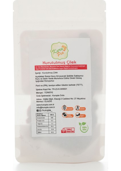 Kurutulmuş Çilek 50 gr