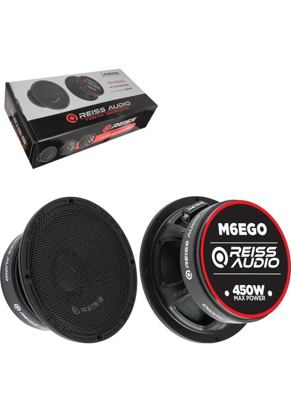 RS-M6EGO Oto Midrange 16CM 450 Watt 2 Adet