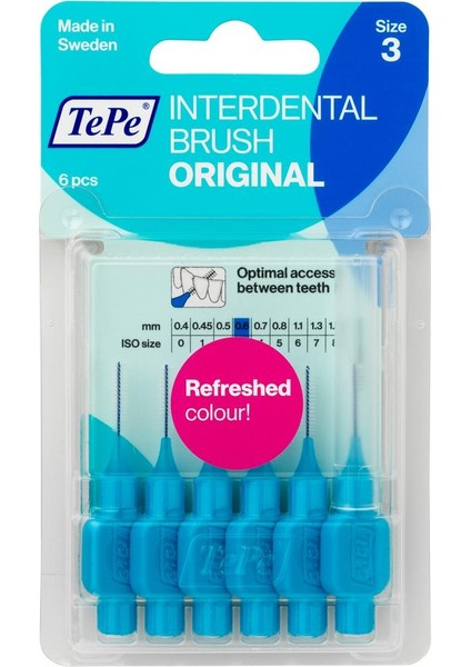 Interdental H Blister Arayüz Fırçası Mavi 06 mm