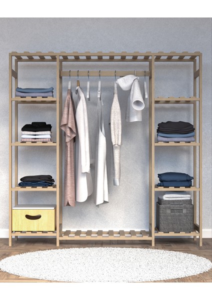 Ahşap Açık Gardırop, Masif Ahşap Gardırop 40X150X150 fiyatları