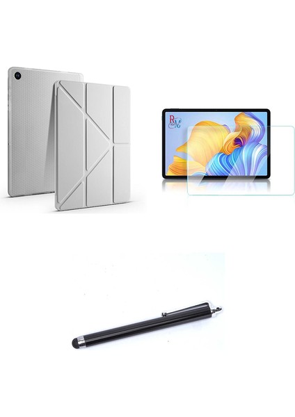 Samsung Galaxy Tab A9 Plus X210 Uyumlu Standlı Tablet Kılıfı Ekran Koruyucu ve Kalem 3'lü Set