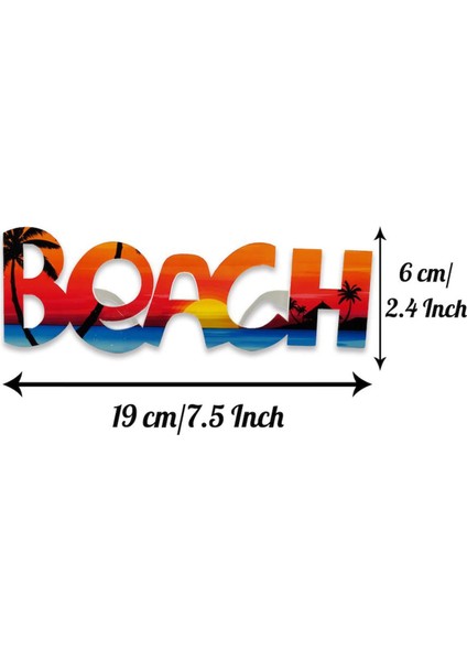 Beach Yazılı Parti Gözlüğü Yaza Merhaba Hawaii Show Gözlüğü 19 x 6 cm