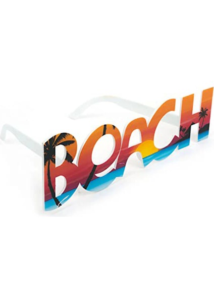 Beach Yazılı Parti Gözlüğü Yaza Merhaba Hawaii Show Gözlüğü 19 x 6 cm