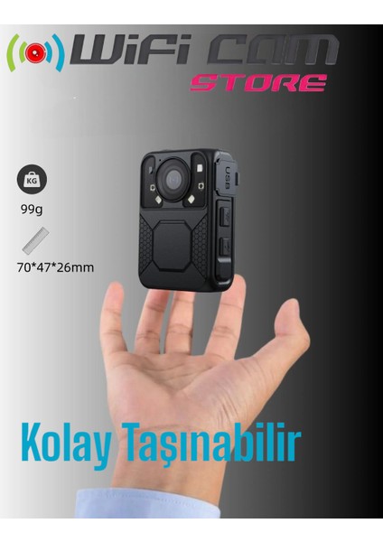 Gece Görüşlü Ekranlı Yaka Kamerası 64 GB Dahili Hafıza fırsatları