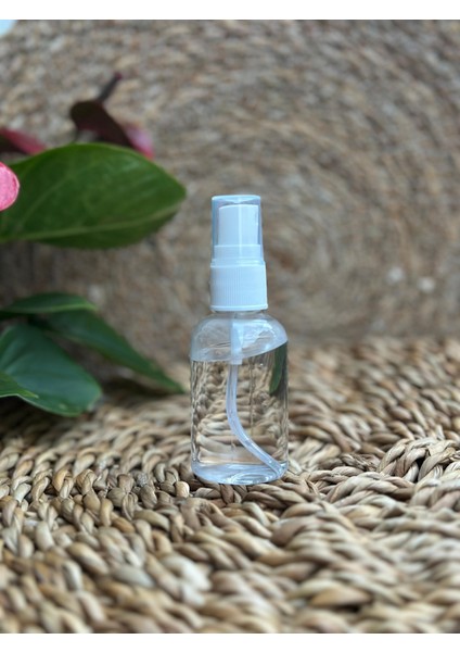 50 cc Plastik Kolonya Dezenfektan Şişesi Sprey Başlıklı Boş Düz Şişe (20 Adet)
