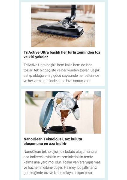 Hepa Filtreli Üstün Çekim Güçlü Premium Toz Torbasız Elektrikli Süpürge - 899W - Powercyclone 10 indirimleri