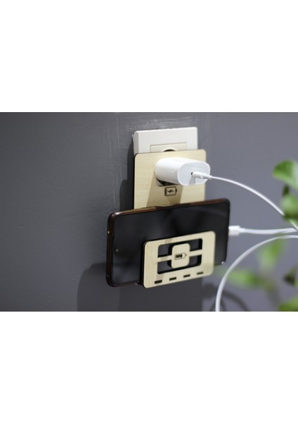 Kişiye Özel Ahşap Dekoratif Telefon Şarj Tutucu, Şarj Standı, Şarj Priz Askısı, Samsung, Apple iPhone, Xiaomi fiyatları