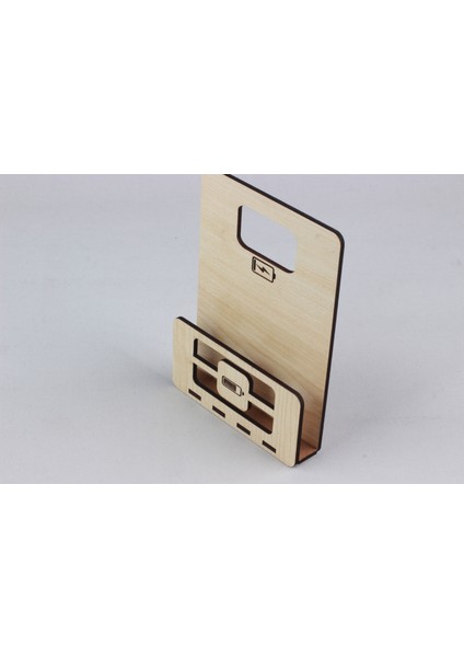 Kişiye Özel Ahşap Dekoratif Telefon Şarj Tutucu, Şarj Standı, Şarj Priz Askısı, Samsung, Apple iPhone, Xiaomi modelleri