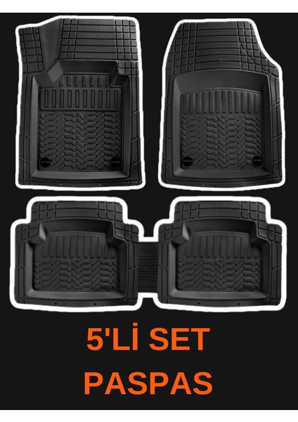 Seat Arona Uyumlu Kesilebilir Universal Havuzlu Paspas (Siyah)