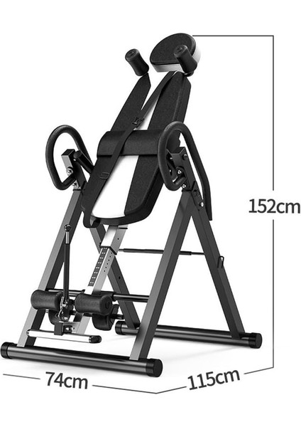Ters Duruş Sehpası, Inversiyon Terapi Aleti, Baş Aşağı Duruş Egzersiz Standı Inversion Therapy Siyah