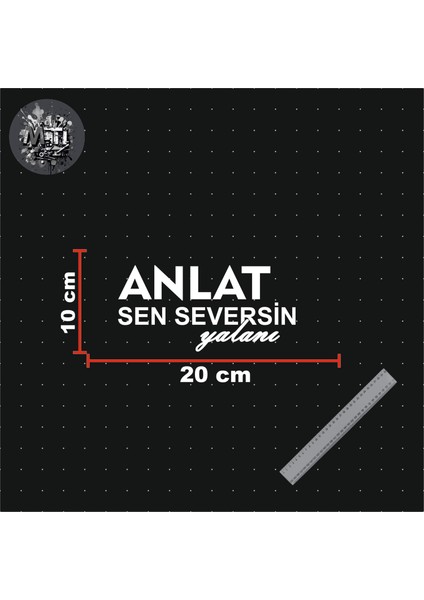 Mti Creative Anlat Sen Seversin Yalanı Sticker Yazı Jdm Araba-Motosiklet Cam Etiket Sticker-Hologram Sticker fiyatları