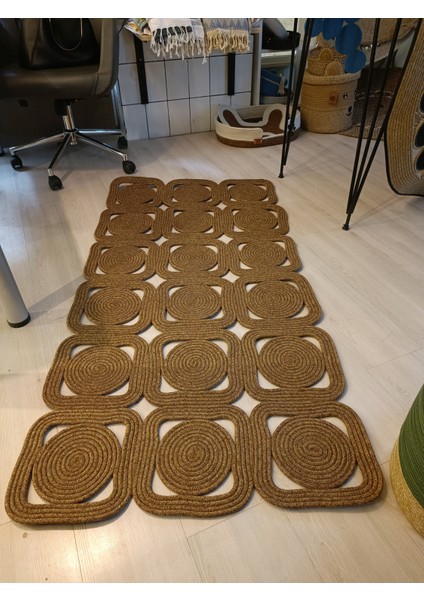 Doğal Hasır Yıkanabilir Naturel Jüt Kilim Dikdörtgen Mozaik Halı Modeli fiyatları