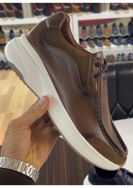 Hakiki Deri Kahve Sneakers Ayakkabı fiyatları