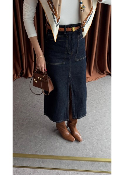 Uzun Denim Etek indirimleri