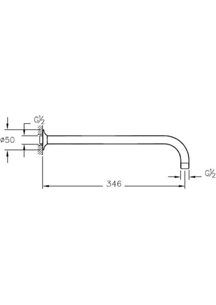 Vitra Origin A45652 Duvardan Uzun Duş Dirseği fiyatları