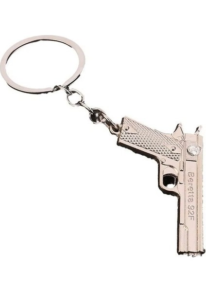 14'lü Tabanca Anahtarlık Nikel Renk fırsatları