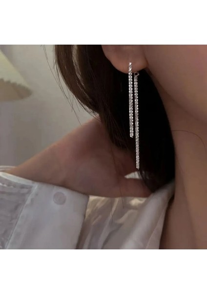 Çift Taraflı Taşlı Kristal Küpe fiyatları