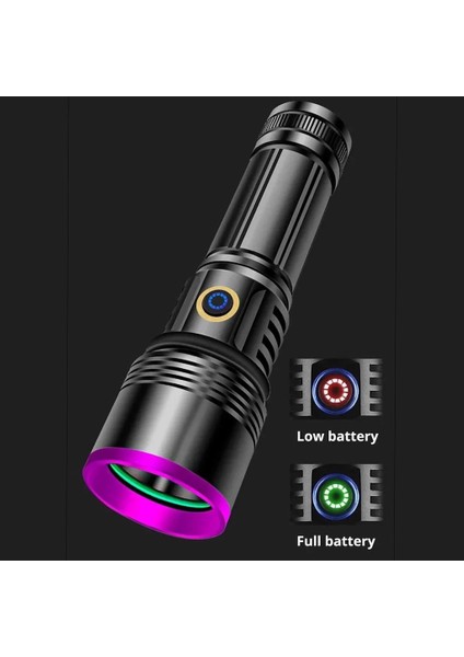 Profesyonel 80Watt UV 365nm Değerli Taş Type-C LED Fener