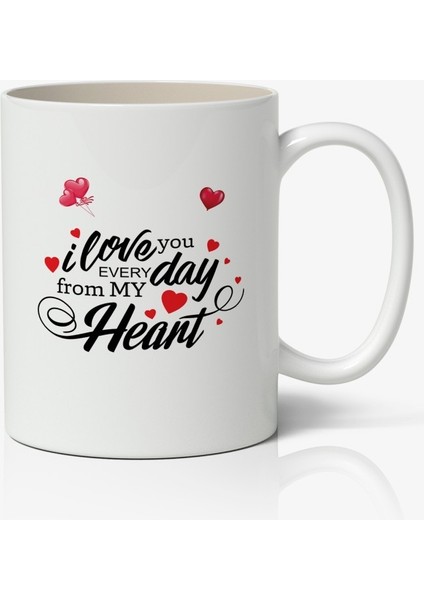 Sevgiliye Özel Baskılı Kupa Bardak Kahve Kupa Bardak