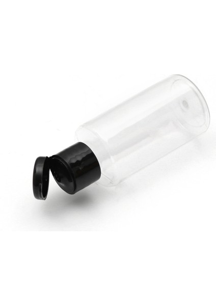 50 ml Pe Şefaf Fliptop Kapak Şişe, 12 Adet, Açmalı Kapak Şişe,Kozmetik Şişe