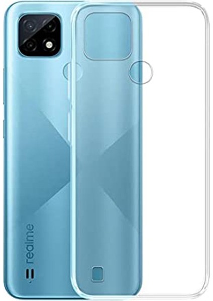 Şeffaf Kılıf Realme C21 Kılıf Deluxe 2mm Şeffaf Silikon - Şeffaf