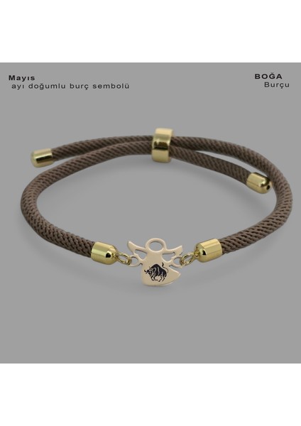 Altın Plakalı 14 Ayar Özel Mevlana Figürlü, Kahverengi Örgülü Detayıyla Burçlar Sembollü Bileklik, Şahane Enerjisiyle Gençlere ve Ergenlere Etkileyici Bir Hediye!
