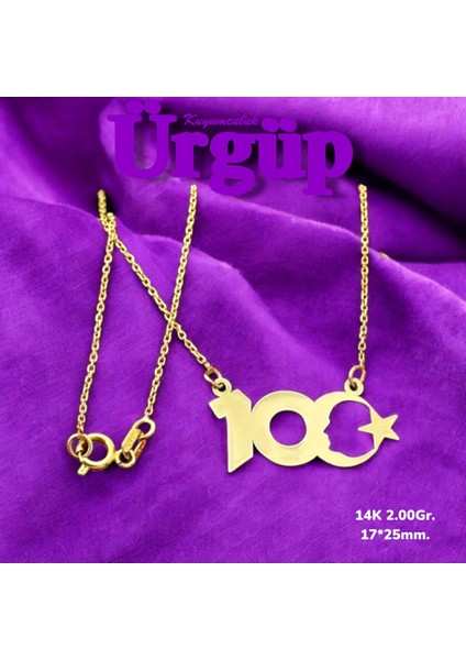 14 Ayar 2.00 Gram Altın 100.YILA Özel Kolye