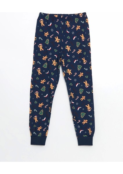 Lcw Kids Lacivert Bisiklet Yaka Yılbaşı Temalı Erkek Çocuk Pijama Takımı fırsatları
