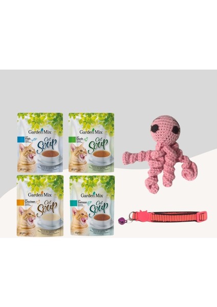 Kediler İçin 3lü Set Pembe