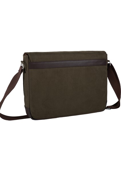 Unısex Kanvas Yatay Postacı Çantası Askılı Çanta Omuz Çanta Haki modelleri