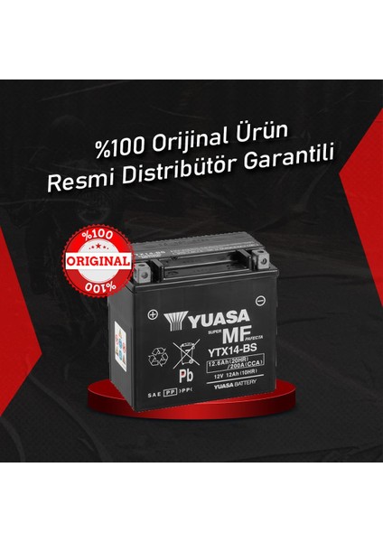 Kawasaki Vn 800 Classic (1997-2006) Akü (YTX14-BS)