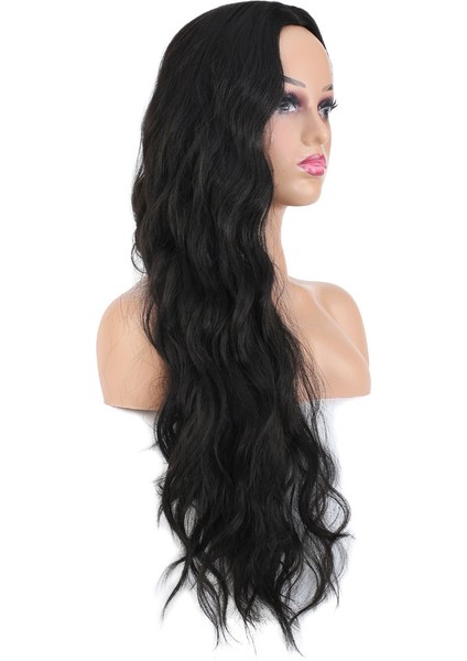 Uzun Su Dalgası Fiber Sentetik Peruk / Koyu Kahve fiyatları