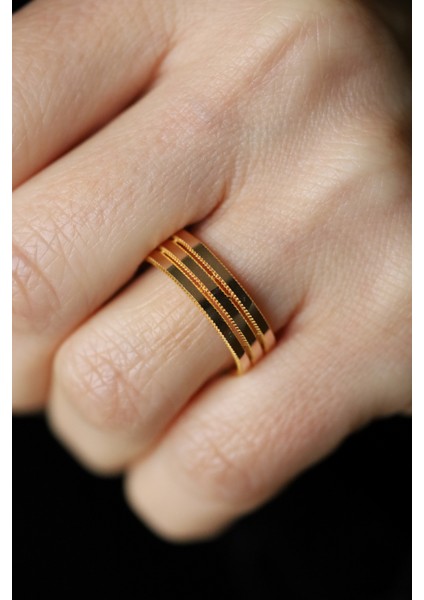 14 Ayar Altın 3 Sıra Ajda Yüzük fiyatları