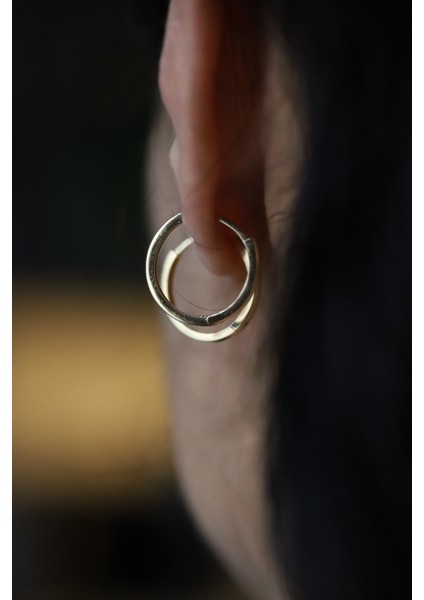 14 Ayar Altın Bombeli Halka Küpe fırsatları