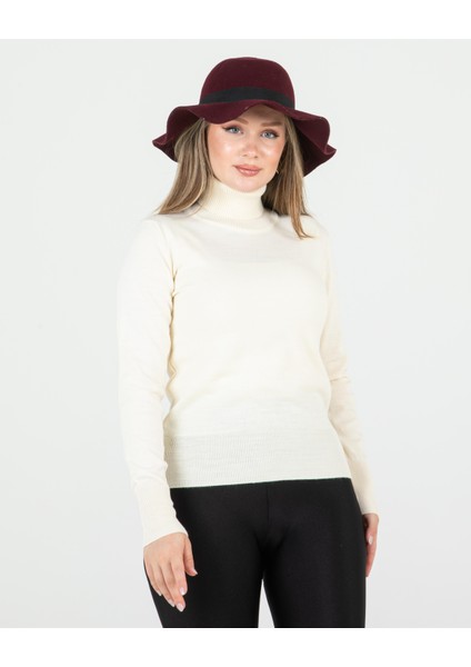 Balıkçı Yaka Basic Kazak Ekru fırsatları