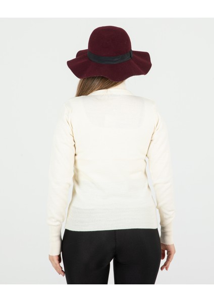 Balıkçı Yaka Basic Kazak Ekru indirimleri