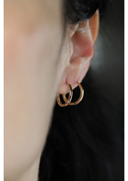 14 Ayar Altın Halka Küpe modelleri