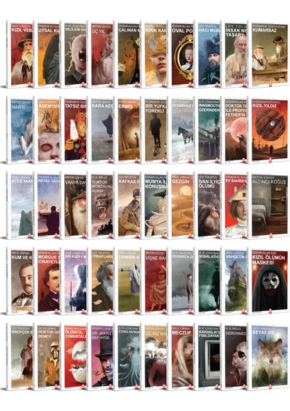 Kızıl Panda Yayınevi Dünya Klasikleri Seti 50 Kitap