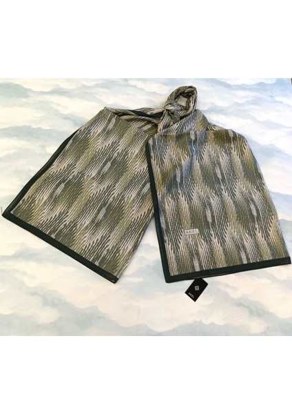 Desenli Pamuk Şal Çizgili Desen Şal Ebat 75 x 185