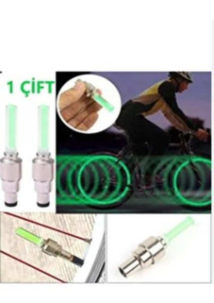 Ksmart Bisiklet Sibop Işığı 2 Li Set Yeşil Işık K-3972