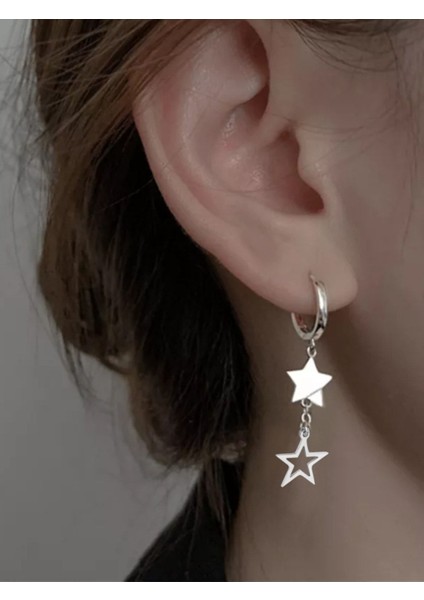 2 Adet Yıldız Sallantılı Halka Küpe modelleri