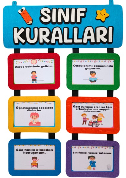 Keçe Sınıf Kuralları Panosu